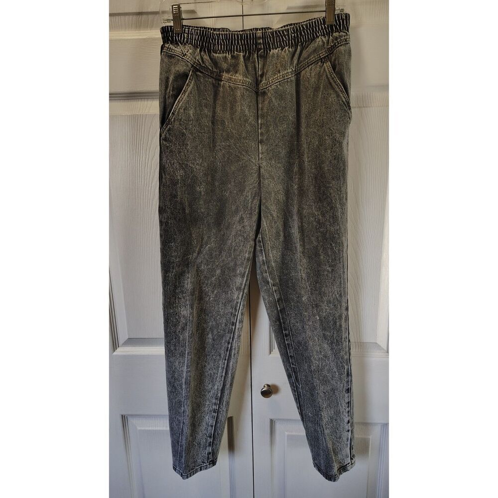 Vtg Denim Republic Acid Wash Paperbag 90's 80's Retro Mom Jeans High Rise Size 8